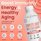Complete Liquid Multivitamin – Mezcla de Alta Absorción de Vitaminas, Minerales, Aminoácidos, Probióticos y Superalimentos para el Sistema Inmunitario, Energía, Salud Articular y Más. Sin Azúcar Añadido – 30 Porciones