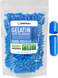 Cápsulas Vacías XPRS Nutra Tamaño 00 - 500 Unidades - Cápsulas de Gelatina Vacías para Rellenar - Cápsulas para Suplementos Caseros (Azul)