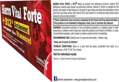HIERRO VITAL Forte + B12 Antianémico, 21 – Función inmunitaria normal: Las vitaminas B12, C y el ácido fólico – Image 4