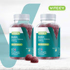Viteey Biotin Gummies - 10.000 μg - 120 Gominolas para Cabello, Piel y Uñas