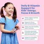 JoySpring Burst B12 Gotas - Complejo B para niños con metilcobalamina B12, Apoyo al Crecimiento y Desarrollo, Vegano, Líquido, 2 fl oz (60 porciones)