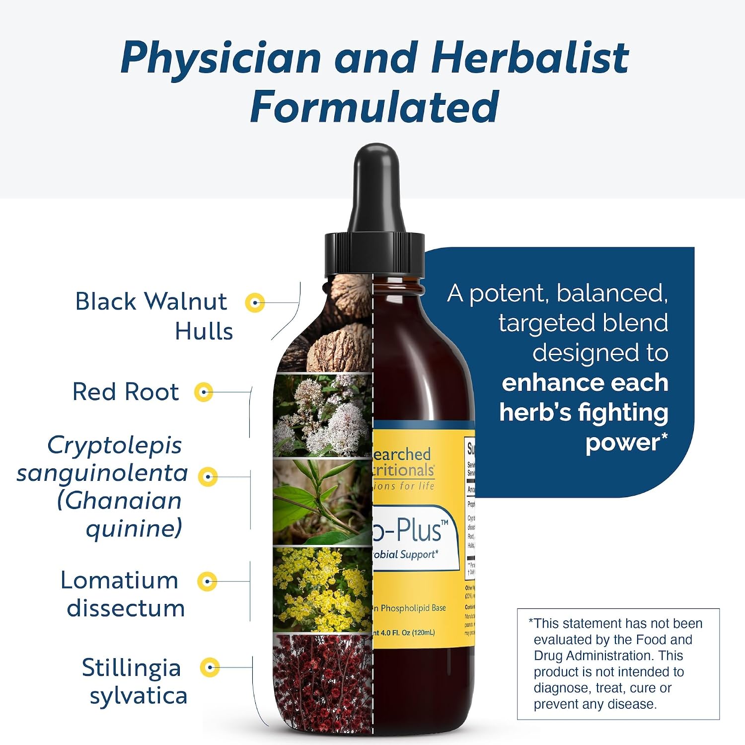 Researched Nutritionals Crypto-Plus - Microbial and Immune Support, 118 ml