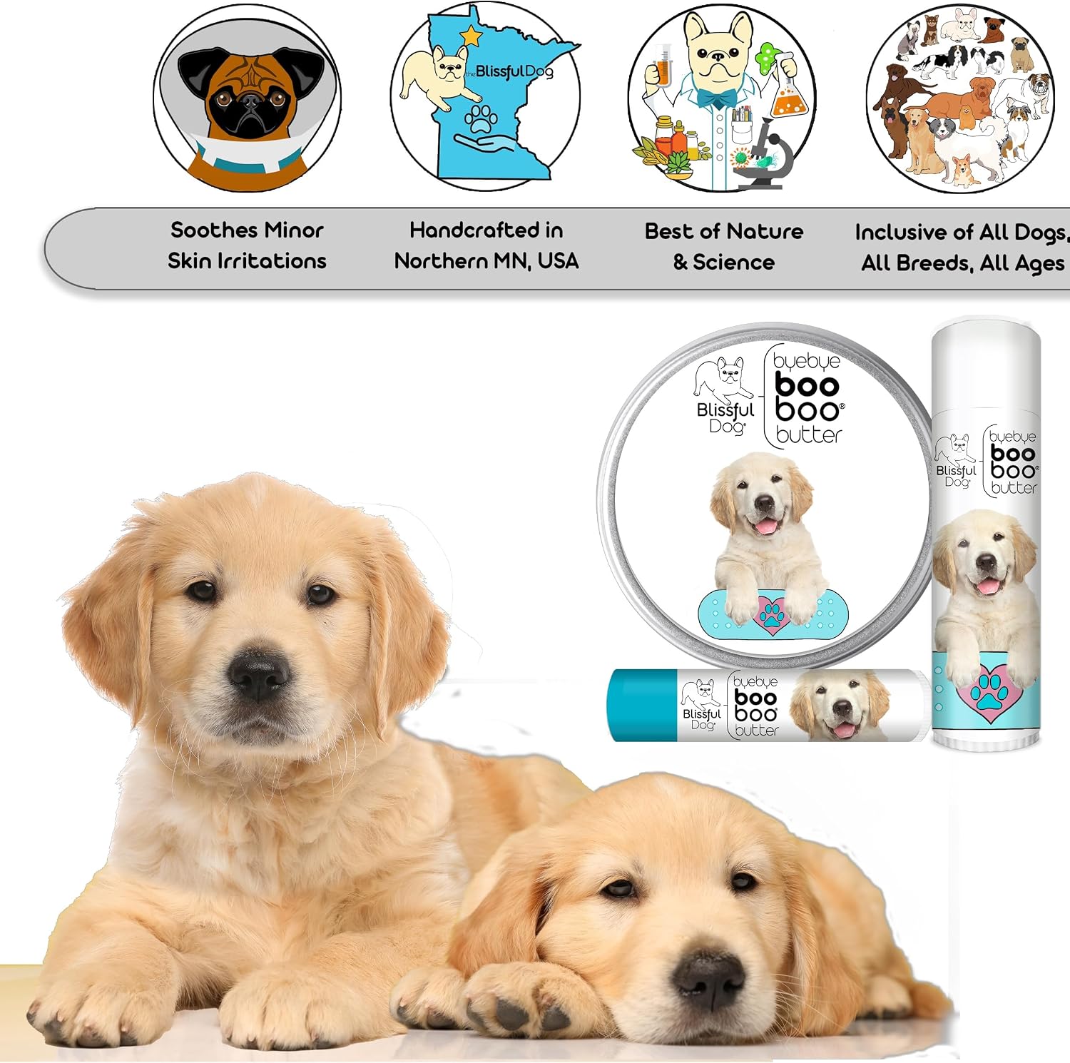 The Blissful Dog Booboo Butter para Perros - Bálsamo Tópico Natural (57 g)