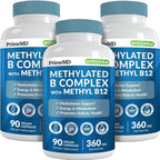 Complejo B Metilado con Metilfolato y B12 Metilcobalamina 1000 mcg - 90 Cápsulas