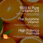 Zahler Junior D3 - 120 Comprimidos Masticables de Vitamina D3 (1000 UI) Sabor Naranja