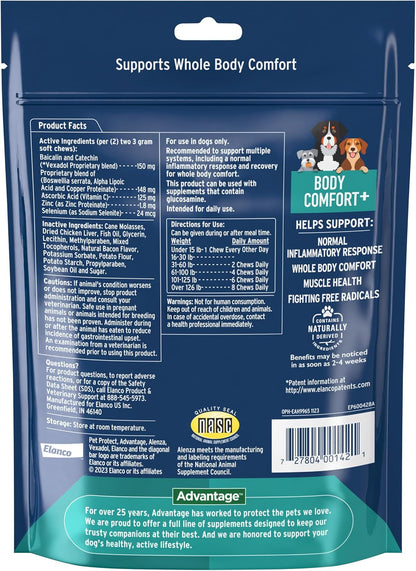 Pet Protect Whole Body Comfort+ Suplemento para Perros, Alenza, Apoya Respuesta Inflamatoria Normal, Masticables Sabor Pollo – Image 2