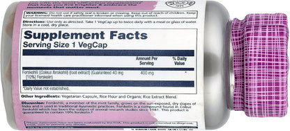 SOLARAY Super Forskohlii Extracto, 400 mg, 60 Cápsulas Vegetarianas – Image 2