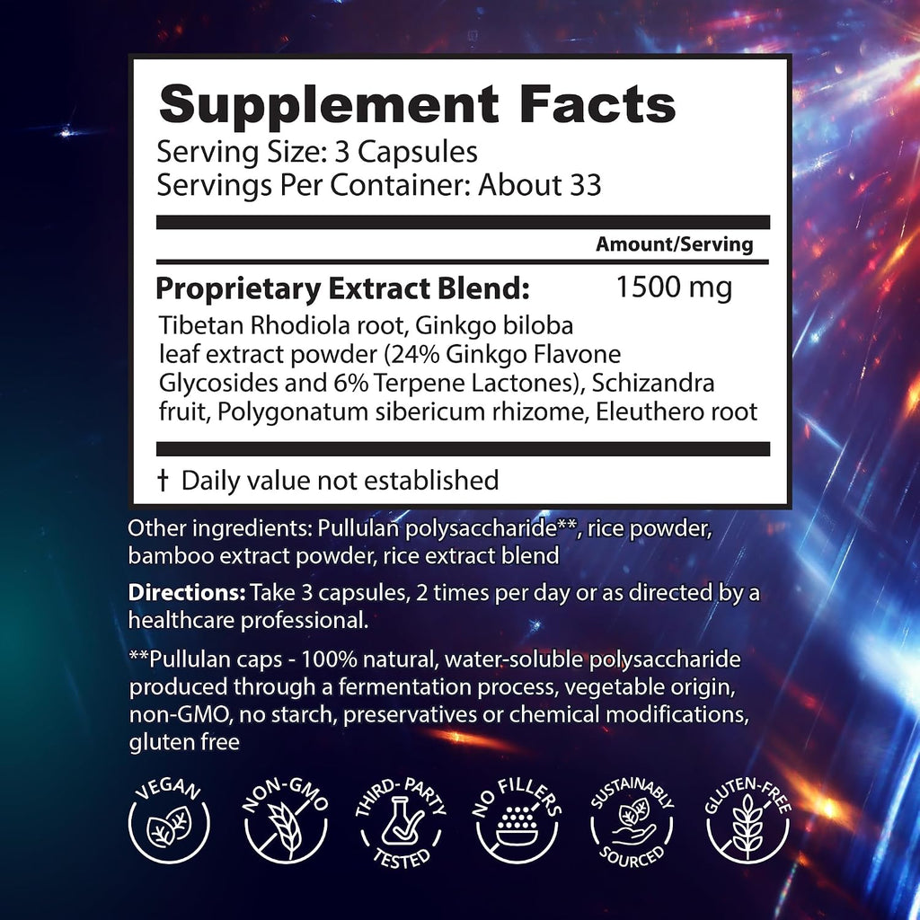 Dragon Herbs Diamond Mind - Suplemento para la memoria y concentración - 100 cápsulas
