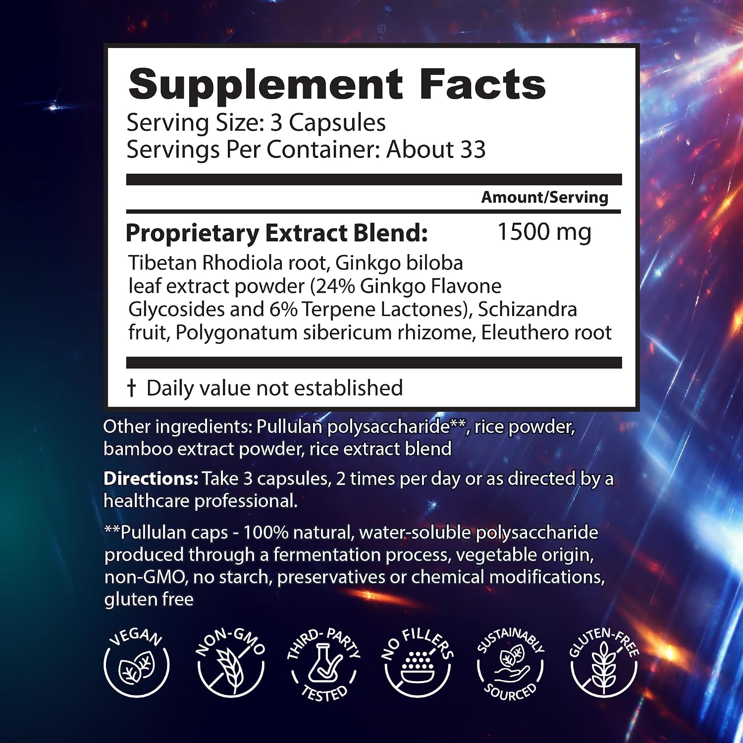 Dragon Herbs Diamond Mind - Suplemento para la memoria y concentración - 100 cápsulas