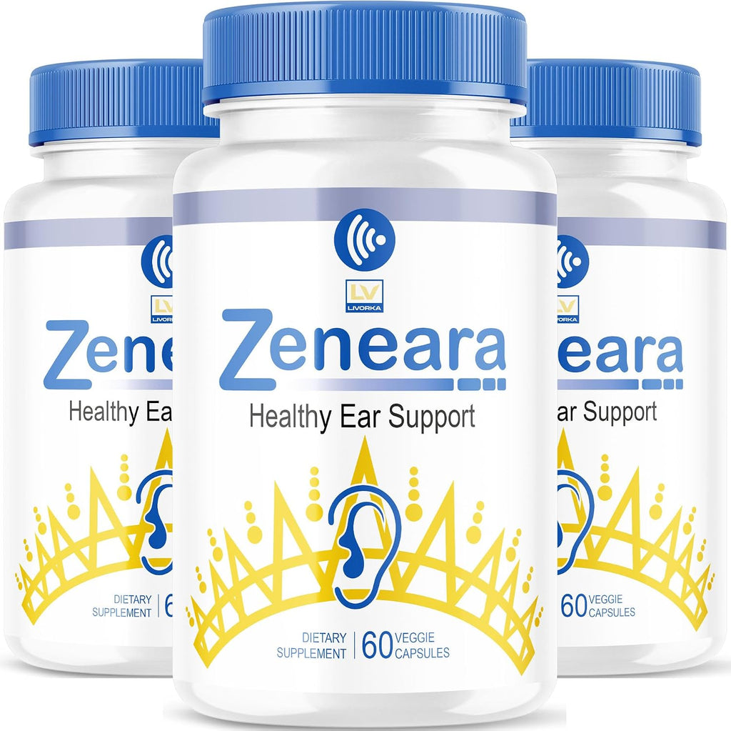 (3 Pack) Zeneara Capsules - Healthy Ear Support Supplement, 180 Cápsulas (3 Meses)