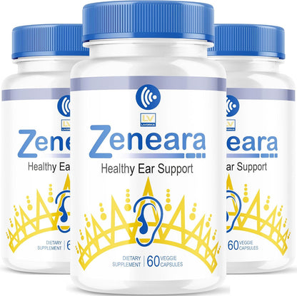 (3 Pack) Zeneara Capsules - Healthy Ear Support Supplement, 180 Cápsulas (3 Meses)