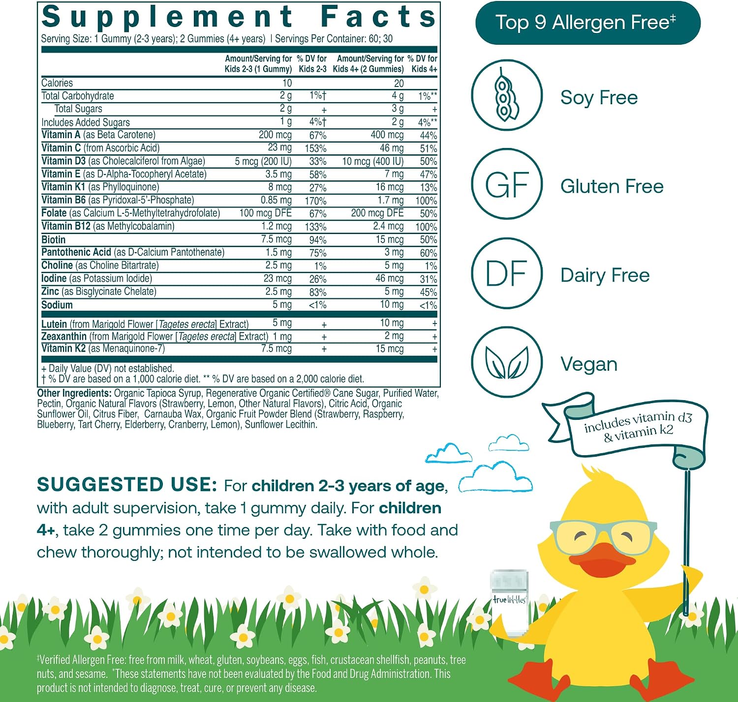 True Grace True Littles Daily Kids Multi - Multivitamínico Infantil en Gomitas - 60 Porciones