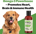 Deley Naturals Aceite de Pescado para Perros - Omega 3 6 9 para Piel, Articulaciones y Salud Cerebral - 118 ml