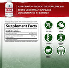Vital Planet – Sangre de Dragón (Extracto de Resina de Croton lechleri) 500 mg – 60 Cápsulas