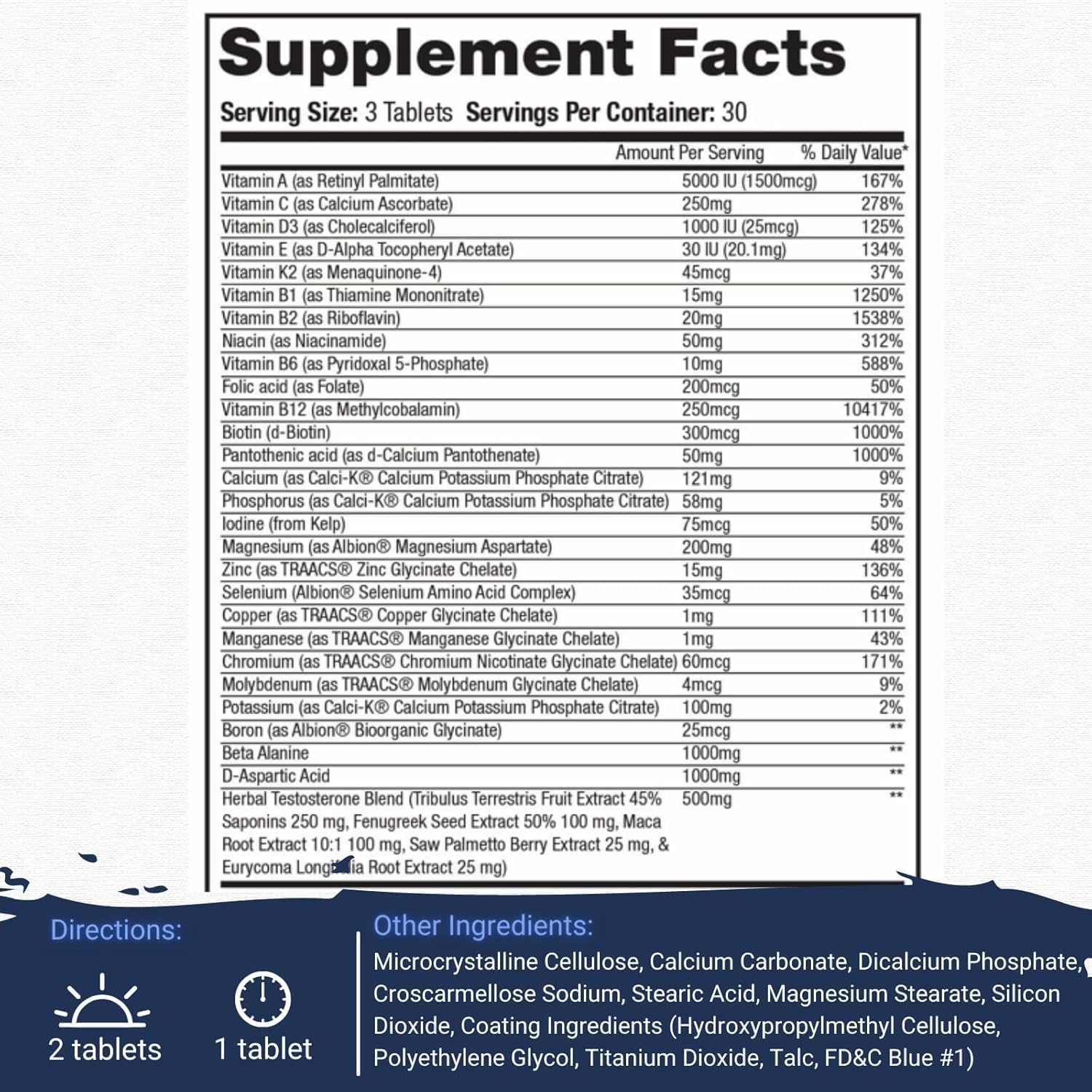Gaspari Nutrition Anavite XT: Complejo Multivitamínico y Mineral para Hombres, Apoyo al Crecimiento Muscular y Recuperación, Apoyo a la Testosterona, 90 Comprimidos