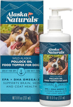Aceite de Pescado Salvaje de Alaska para Perros – Omega 3 EPA y DHA – 237 ml (8 oz) con Bomba Dosificadora
