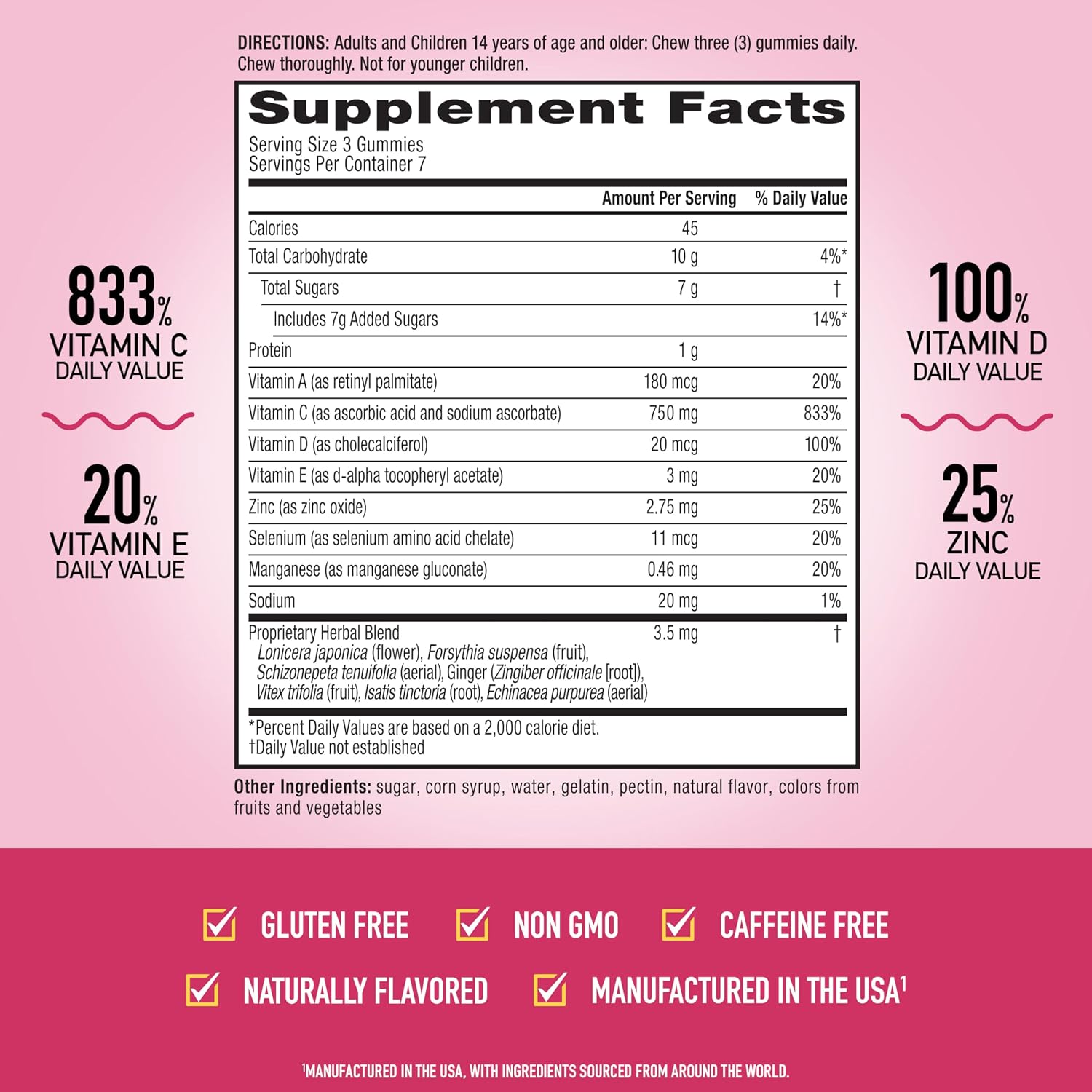 Airborne Vitamina C Gomitas Muy Bayas – 21 Gomitas (750mg por ración)