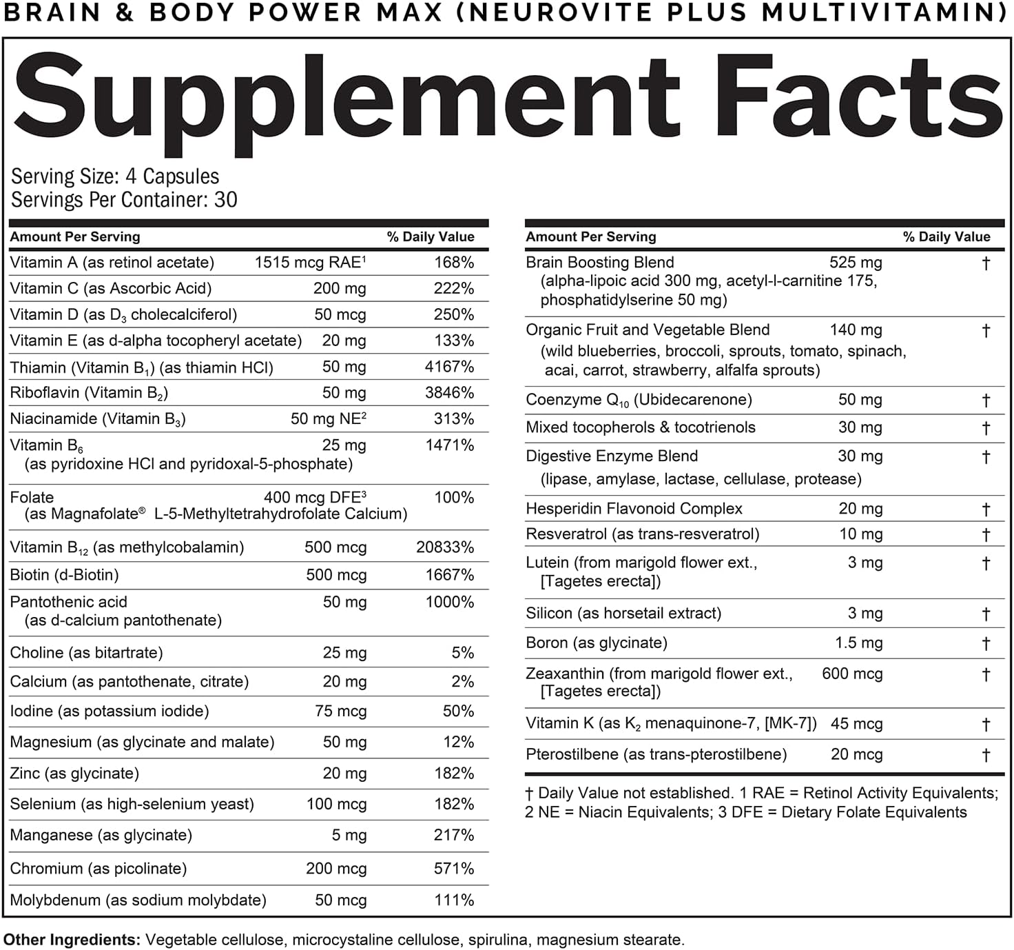 Dr. Amen brainMD Brain & Body Power Max - 420 Cápsulas - Suplemento Completo para el Bienestar