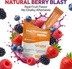 Go Wise Multivitamínico en Polvo - Bariátrico, Sin Pastillas, Vegano, Sabor Berry Natural