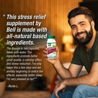 Bell Lifestyle Calming Stress Relief - Mezcla herbal con 5-HTP y GABA para el estrés y la relajación, 60 cápsulas veganas