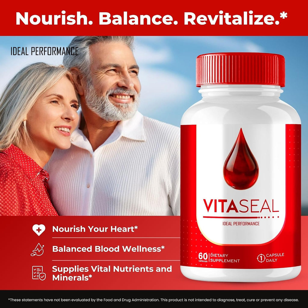 Vitaseal Cápsulas, Suplemento Oficial de Fórmula de Apoyo Sanguíneo Vitaseal - Máxima Potencia, Fórmula Premium para Circulación Saludable y Niveles Estables, Fórmula Avanzada Reseñas Vita Seal (Paquete de 5)
