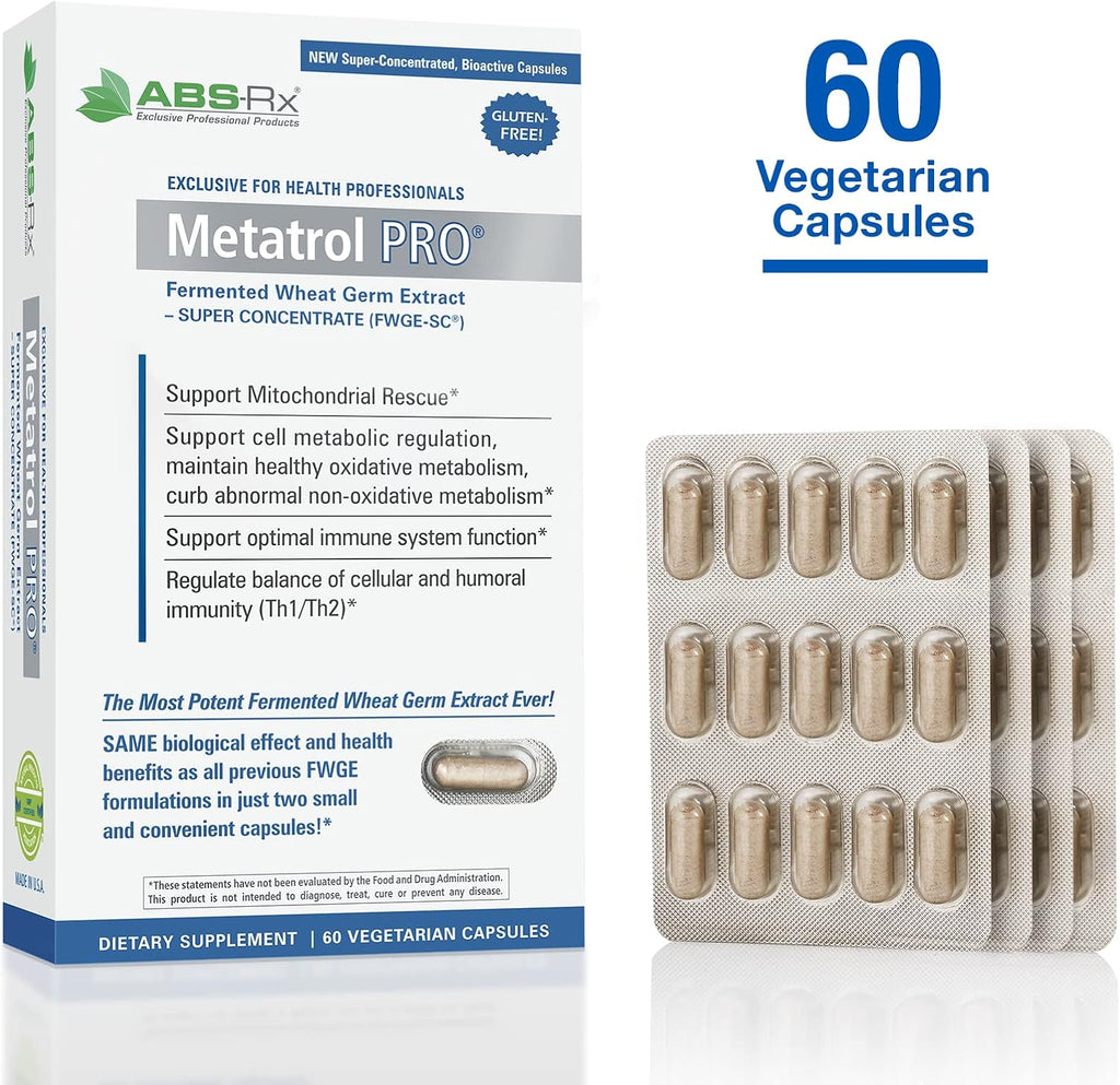American BioSciences Metatrol PRO - Extracto de Germen de Trigo Fermentado - Apoyo Inmunológico Sin Gluten - 60 Cápsulas Vegetarianas, 41 mg