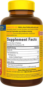 Nature Made Vitamina C Masticable Dosis Extra 1000 mg, 90 Comprimidos