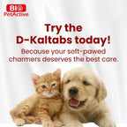 Bio PetActive D-Kaltabs Calcio y Fósforo para Perros y Gatos con Vitamina D3 - 84 Comprimidos Masticables