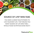 NaturesPlus Source of Life - 360 Mini-Tabs (Pack de 2) - Multivitamínico y Mineral - Energía Natural y Bienestar - Sin Gluten, Vegetariano