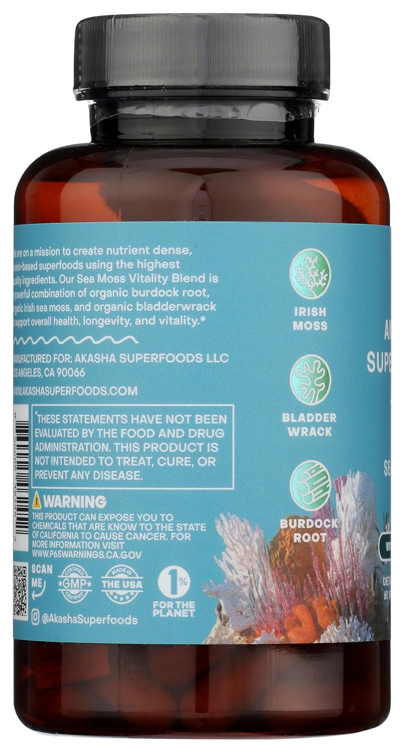 Cápsulas de Musgo Marino Orgánico con BioPerine - 60 Cápsulas