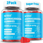 NEVISS Gominolas de Ashwagandha, Magnesio, Rhodiola Rosea y Vitamina B6 - 2000mg - Sin Azúcar
