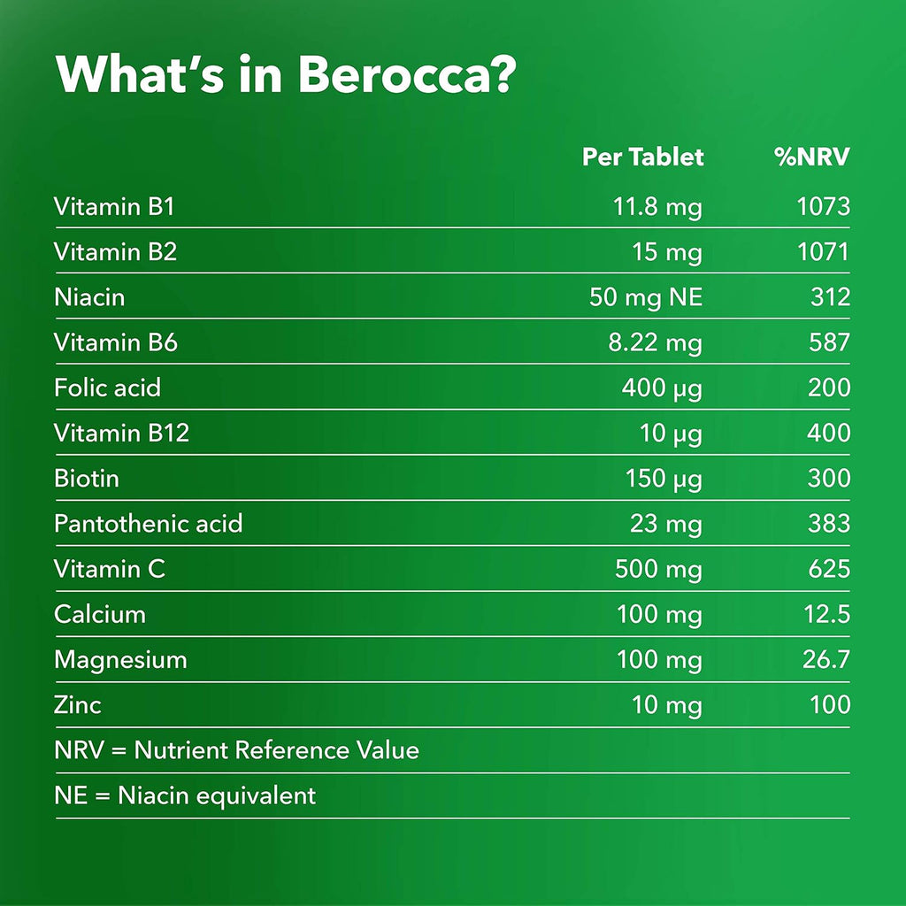 Berocba Energy Vitamin Tablets Mango Flavour, 15 Comprimidos