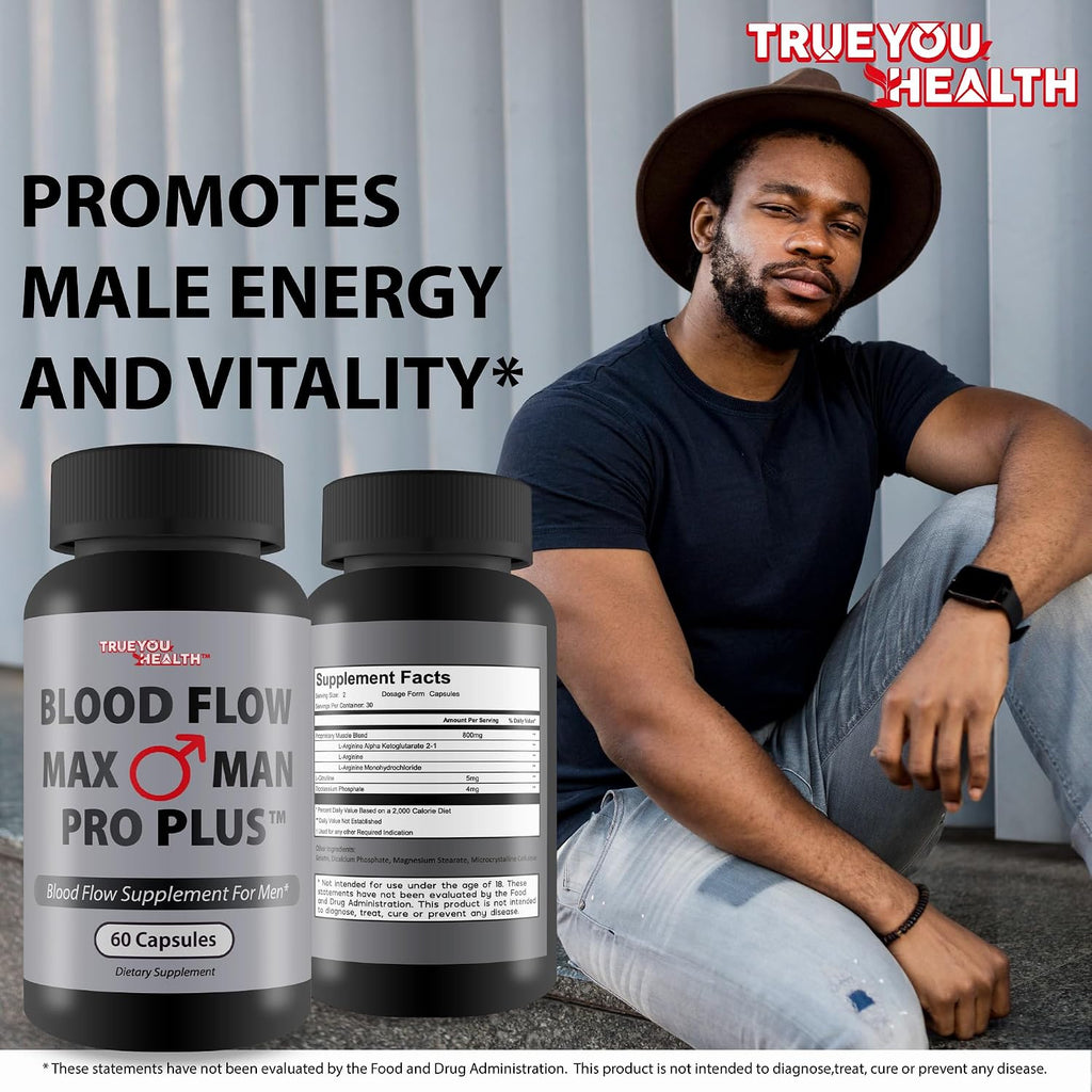 Blood Flow Max Man Pro Plus - Suplemento de Circulación para Hombres