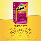 Nature's Way Alive! Max3 Potencia Mujer Multivitamínico Completo, Apoya el Metabolismo Energético, Salud del Corazón y Huesos, con Vitaminas B Metiladas, 90 Comprimidos