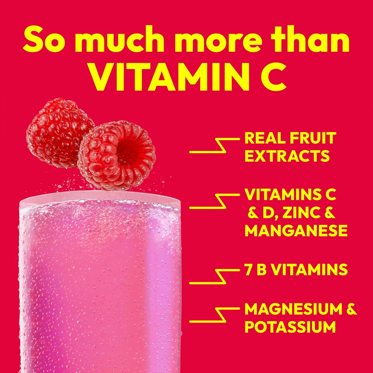 Emergen-C 1000 mg Vitamina C, Sabor Frambuesa, 30 Sobres