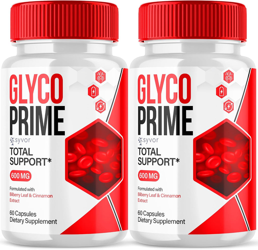 Cápsulas de Glyco Prime (2 Paquete) - Suplemento de Apoyo al Glucógeno con Ingredientes Naturales y Vitaminas de Máxima Potencia para Hombres y Mujeres