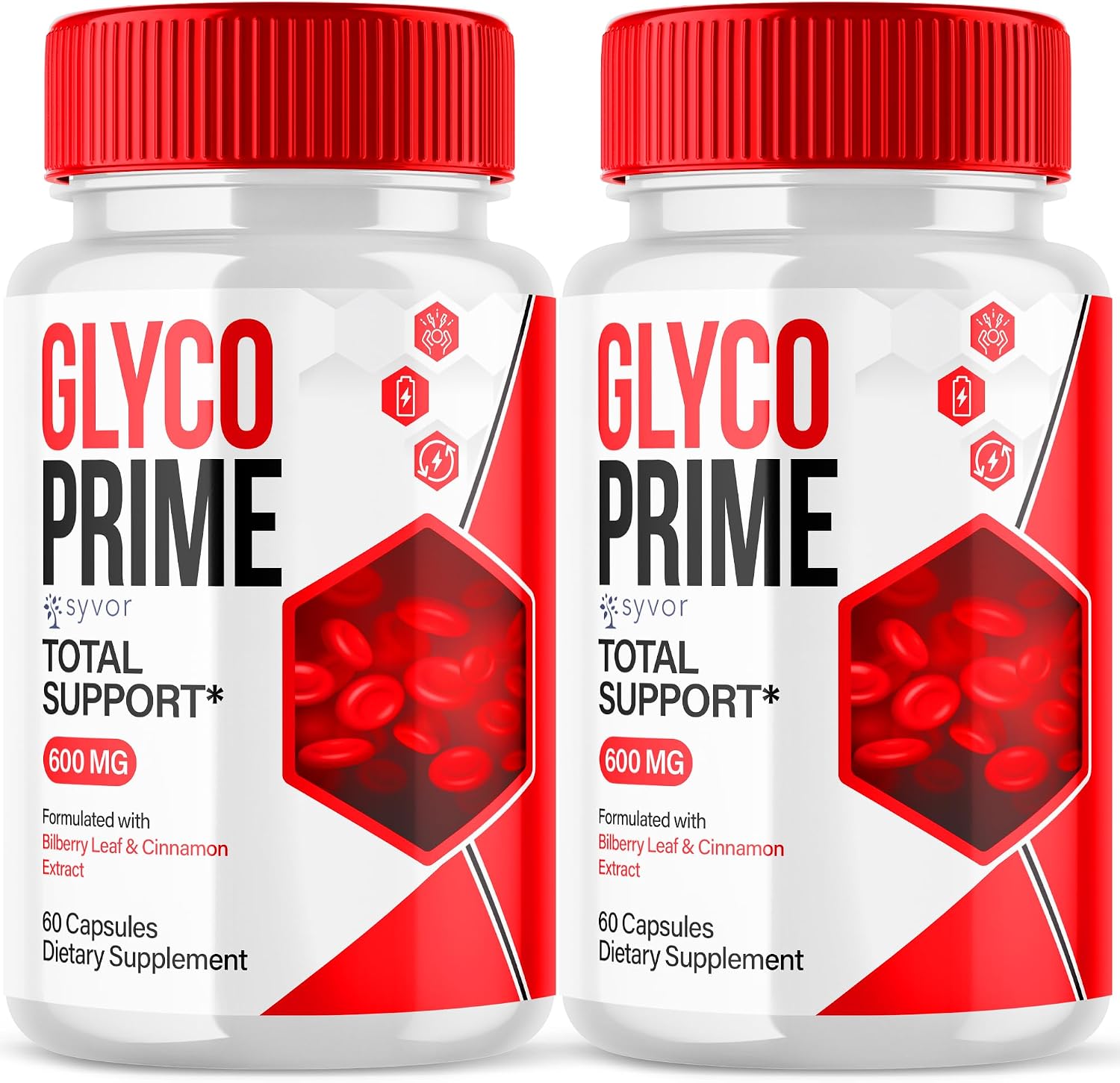 Cápsulas de Glyco Prime (2 Paquete) - Suplemento de Apoyo al Glucógeno con Ingredientes Naturales y Vitaminas de Máxima Potencia para Hombres y Mujeres