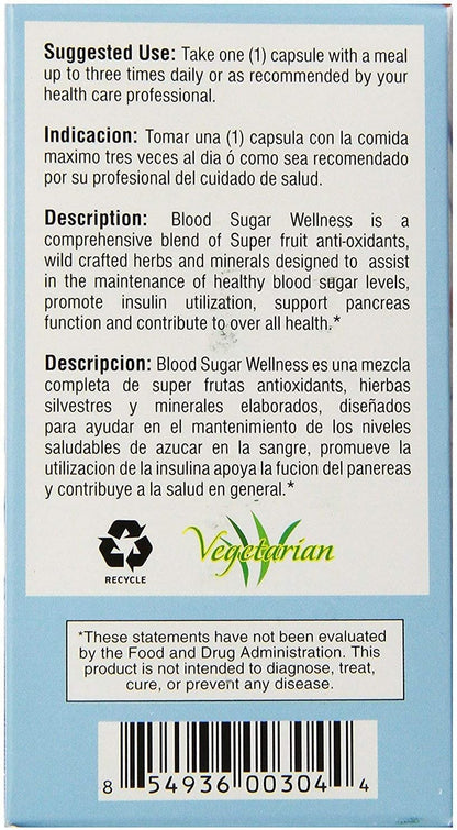 Bio Nutrition Blood Sugar Wellness - 60 Cápsulas Vegetales – Image 2
