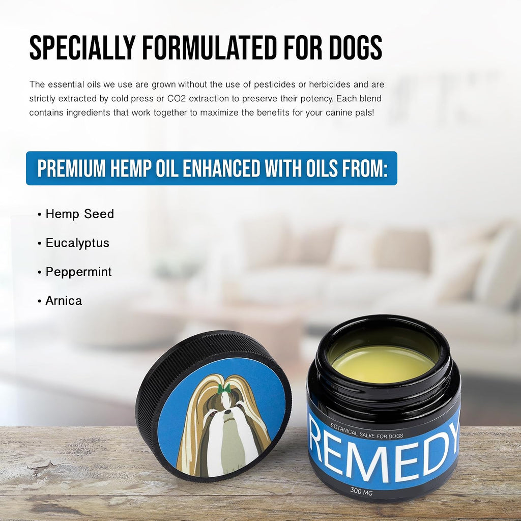 Remedy - Dog Balm con Aceite de Cáñamo - Bálsamo Natural para Perros