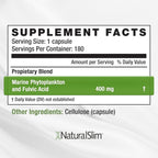 NaturalSlim Somarenew - Potenciador del Metabolismo y Limpieza Corporal con Fitoplancton Marino y Ácido Fúlvico Negro - 180 Cápsulas Vegetales