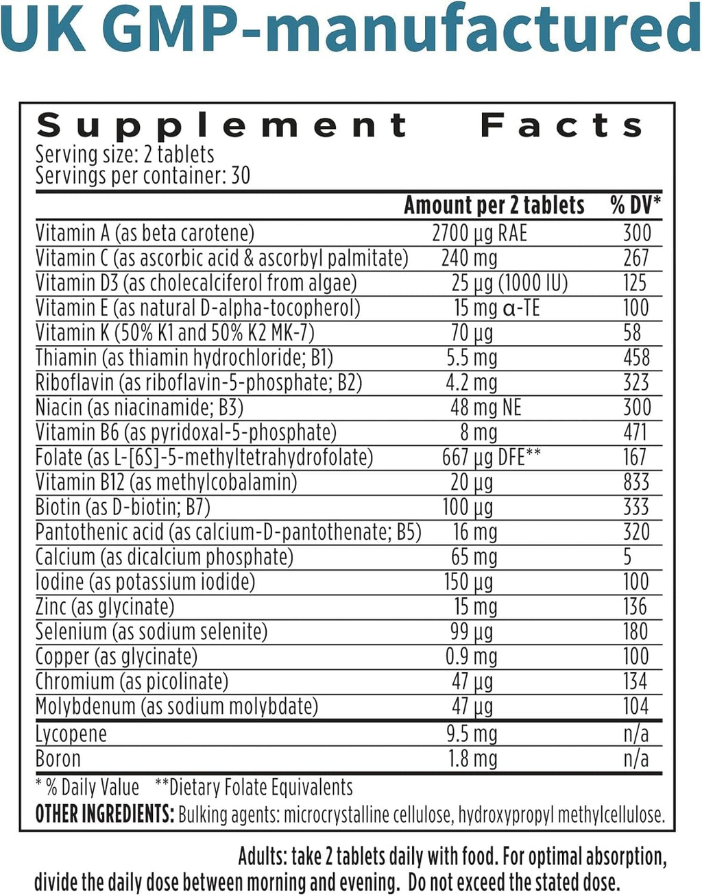 Igennus Multivitamínico Metilado para Hombre con 22 Activos, 60 Comprimidos