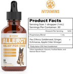 Alivio Natural para Alergias de Perros - Apoyo Contra Picazón y Estornudos - 30 ml