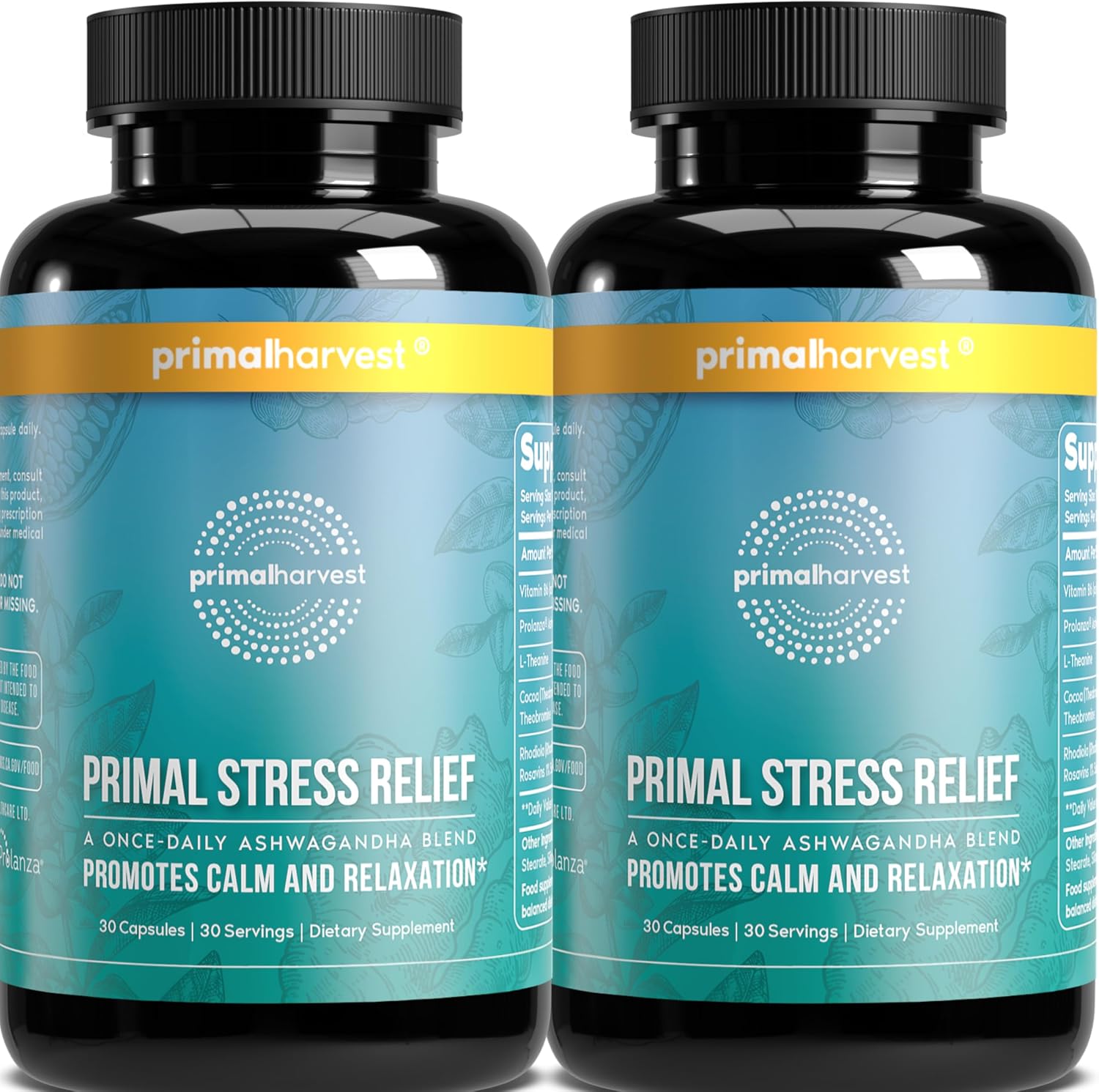 Primal Harvest Stress Relief – Suplemento Diario para el Estrés, 30 Cápsulas