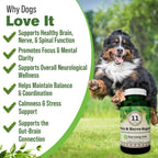 Silver Lining Herbs Suplemento cerebral y nervioso para perros - 90 Cápsulas