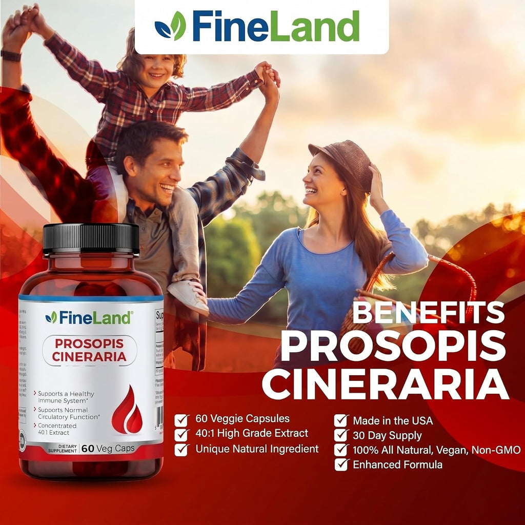 FineLand Prosopis Cineraria – Espectro Completo – 60 Cápsulas Veganas