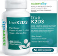 NatureCity TrueK2D3 - Vitamina K2 MK-7 (90 mcg) y D3 de Algas (2500 UI) - 60 Cápsulas Vegetales
