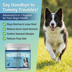 Probióticos para perros 120 masticables con enzimas y calabaza