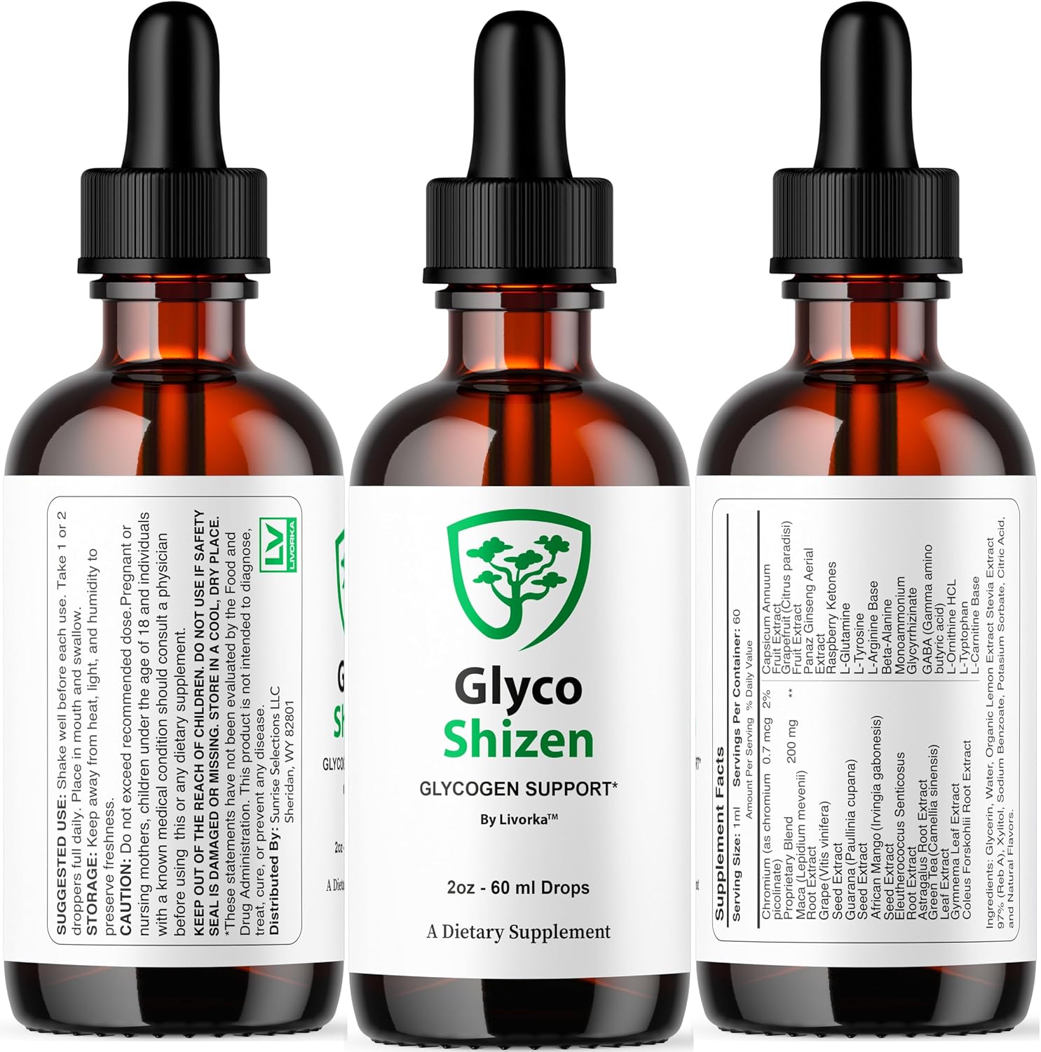 Glyco Shizen Drops (3 Pack) - Suplemento Líquido