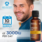 Advanced Trichology Vitamina D3 Líquida 5000 UI – Alta Absorción – 30 ml – 180 Dosis – Sin Gluten – Vegetariano