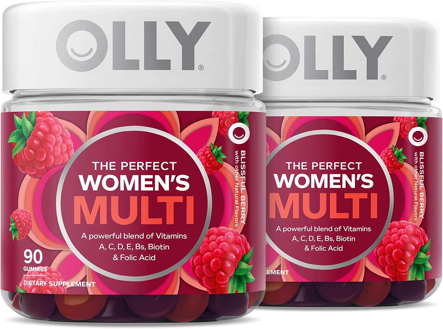 OLLY Multivitamínico Femenino en Gominolas, Sabor Berry, 180 Gominolas (90 Días de Suministro)